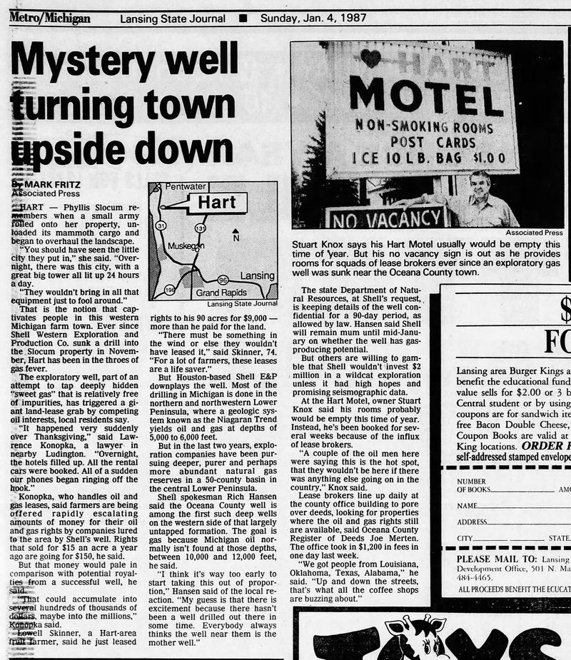 Hart Motel - Jan 4 1987 Article (newer photo)